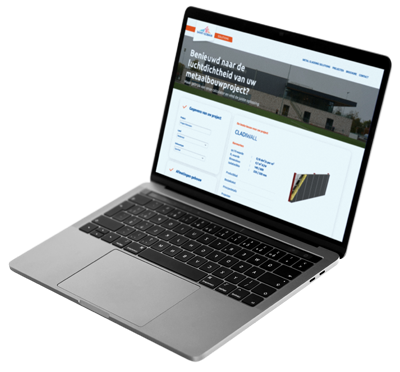 Laptop met luchtdichtheidstool