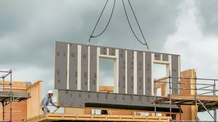 Houtskeletbouwgevel met RKL-31 Façade
