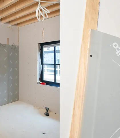 Transformatie monumentale schuur naar woningen - aanbrengen verwarmingspanelen